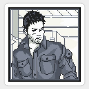 Resident Evil Chris Redfield Pixel Art Sticker